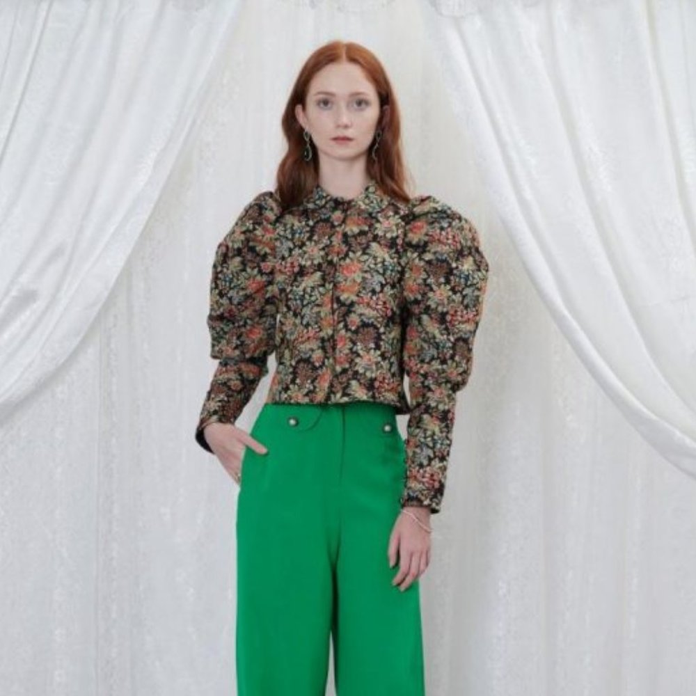 Sister Jane Memento Tapestry Cropped Blouse
